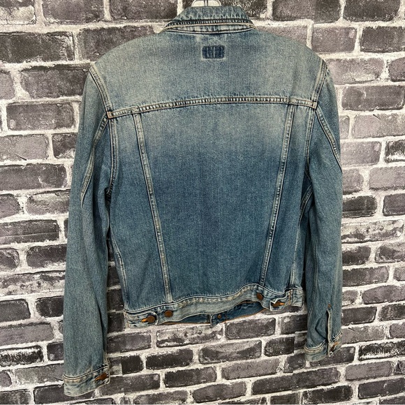 Nudie Jeans Terry Organic Cotton Sharp Used Denim Jacket Size M - Picture 7 of 16
